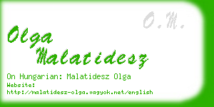 olga malatidesz business card